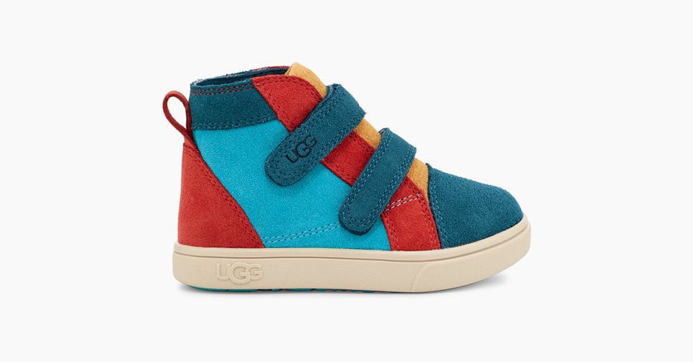 Ugg Rennon Ii Mashup - Kids Sneakers - Marina Blue / Oasis Blue - NZ (0184MXKAO)